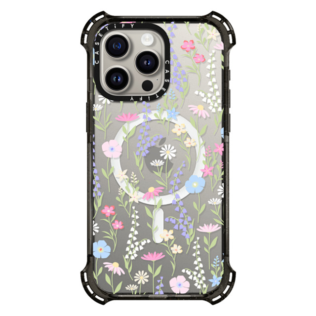 Marta Olga Klara x CASETiFY iPhone 15 Pro Max Case Black バウンスケース pink pastel cute floral Marta Olga Klara x CASETiFY iPhone 15 Pro Max Case Black バウンスケース pink pastel cute floral