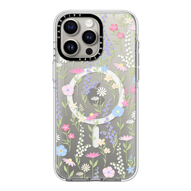 Marta Olga Klara x CASETiFY iPhone 15 Pro Max ケース クリア クリア ケース MagSafe対応 pink pastel cute floral