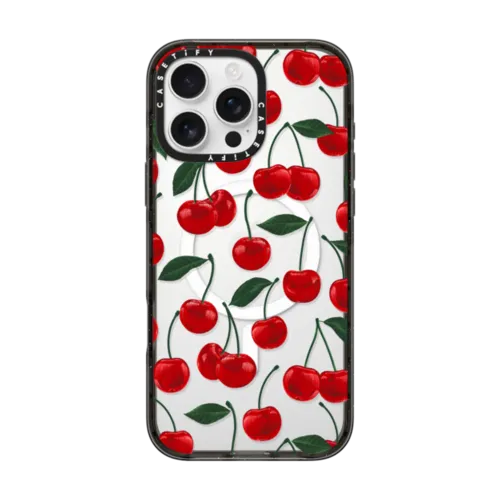 iPhone 16 Pro Max - vibrant red cherry pattern