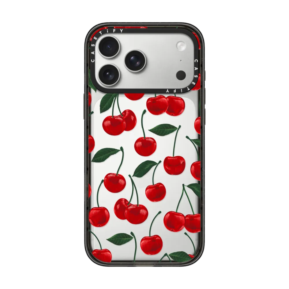 Impact iPhone 17 Pro Max Case - vibrant red cherry pattern