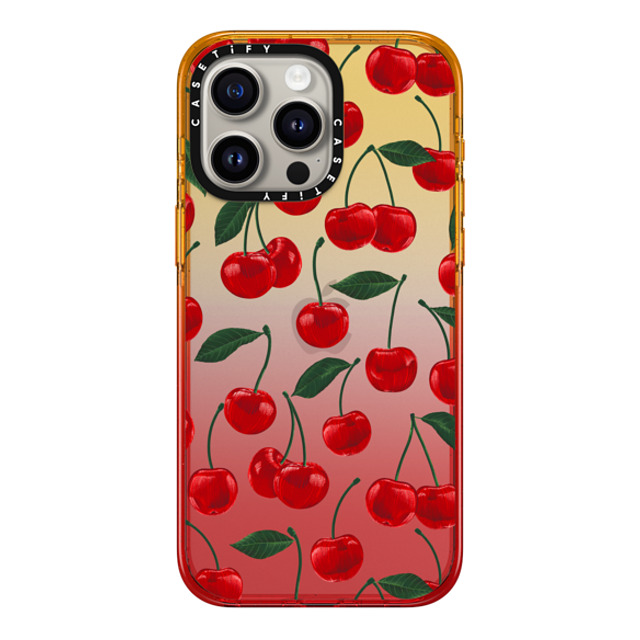 Marta Olga Klara x CASETiFY iPhone 15 Pro Max Case Cherry Peach Haze Impact Case vibrant red cherry pattern Mother's Day Marta Olga Klara x CASETiFY iPhone 15 Pro Max Case Cherry Peach Haze Impact Case vibrant red cherry pattern Mother's Day