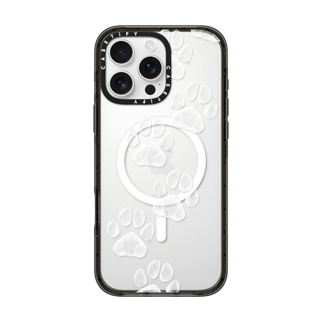 Marta Olga Klara x CASETiFY iPhone 16 Pro Max Case Cartoon,Pattern Black Impact Case MagSafe Compatible small cute white paw prints for dogs and cats lovers Mother's Day Marta Olga Klara x CASETiFY iPhone 16 Pro Max Case Cartoon,Pattern Black Impact Case MagSafe Compatible small cute white paw prints for dogs and cats lovers Mother's Day