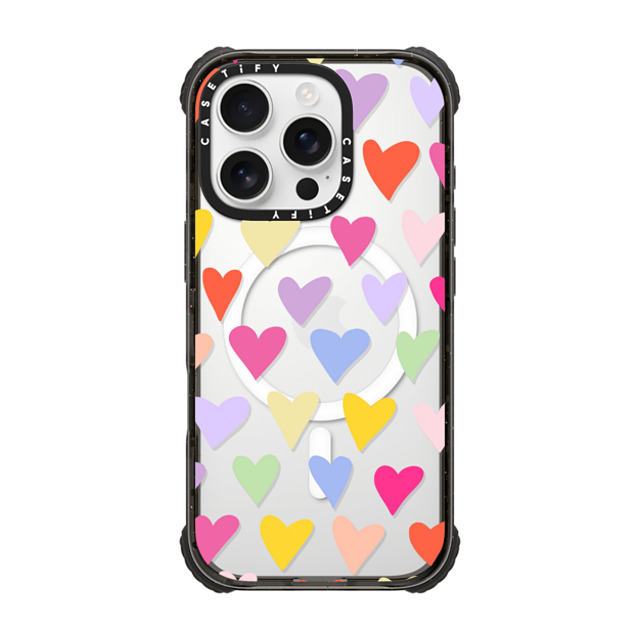Marta Olga Klara x CASETiFY iPhone 16 Pro Case Love,Geometric Black ウルトラ インパクトケース MagSafe 対応 rainbow hearts pattern Father's Day Marta Olga Klara x CASETiFY iPhone 16 Pro Case Love,Geometric Black ウルトラ インパクトケース MagSafe 対応 rainbow hearts pattern Father's Day