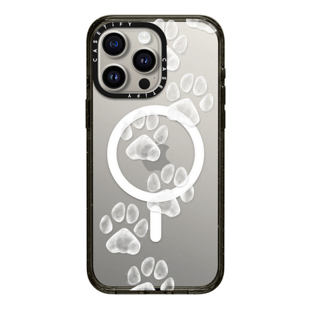 Marta Olga Klara x CASETiFY iPhone 15 Pro Max Case Cartoon,Pattern Black Impact Case MagSafe Compatible small cute white paw prints for dogs and cats lovers Father's Day Marta Olga Klara x CASETiFY iPhone 15 Pro Max Case Cartoon,Pattern Black Impact Case MagSafe Compatible small cute white paw prints for dogs and cats lovers Father's Day