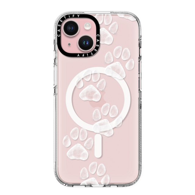 Marta Olga Klara x CASETiFY iPhone 15 Case Cartoon,Pattern Clear Clear Case MagSafe Compatible small cute white paw prints for dogs and cats lovers Mother's Day Marta Olga Klara x CASETiFY iPhone 15 Case Cartoon,Pattern Clear Clear Case MagSafe Compatible small cute white paw prints for dogs and cats lovers Mother's Day