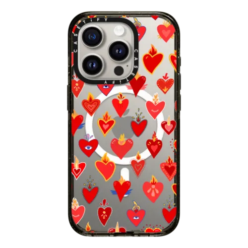 CASETiFY ハートとトゲ iPhone 15プロ　ケース Amazon.com: CASETiFY Compact iPhone 15 Pro Case [4 ft. 2X Military