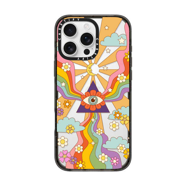 Marta Olga Klara x CASETiFY iPhone 16 Pro Max Case Geometric,Abstract Black インパクトケース retro hippie boho rainbow Mother's Day Marta Olga Klara x CASETiFY iPhone 16 Pro Max Case Geometric,Abstract Black インパクトケース retro hippie boho rainbow Mother's Day