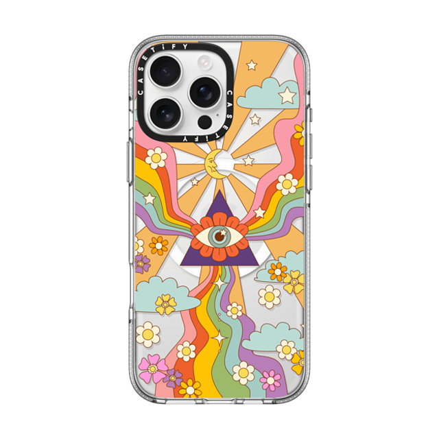 Marta Olga Klara x CASETiFY iPhone 16 Pro Max ケース Geometric,Abstract クリア クリア ケース MagSafe対応 retro hippie boho rainbow Father's Day Marta Olga Klara x CASETiFY iPhone 16 Pro Max ケース Geometric,Abstract クリア クリア ケース MagSafe対応 retro hippie boho rainbow Father's Day