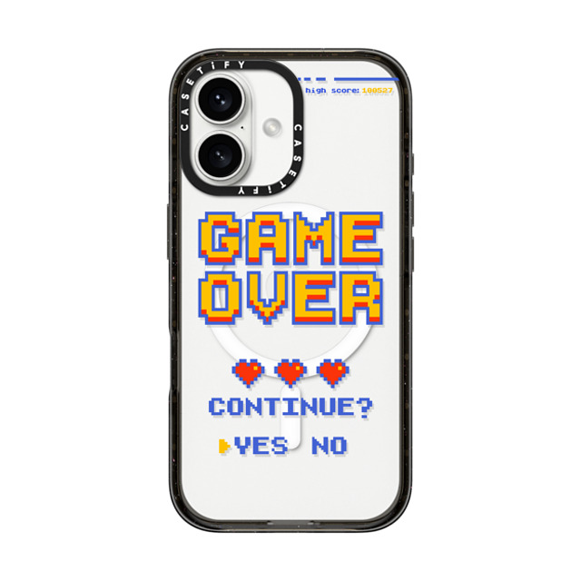 Marta Olga Klara x CASETiFY iPhone 16 ケース Quote,Typography ブラック インパクトケース MagSafe対応 PIXEL GAME OVER Father's Day Marta Olga Klara x CASETiFY iPhone 16 ケース Quote,Typography ブラック インパクトケース MagSafe対応 PIXEL GAME OVER Father's Day