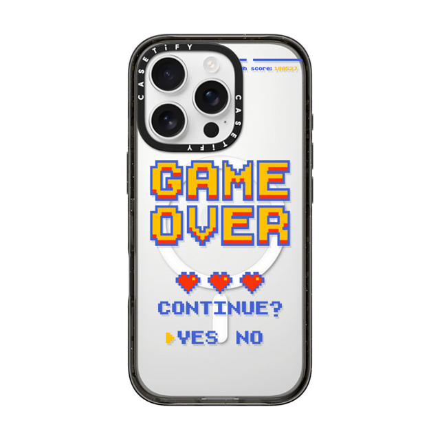Marta Olga Klara x CASETiFY iPhone 16 Pro Case Quote,Typography Black Impact Case MagSafe Compatible PIXEL GAME OVER Mother's Day Marta Olga Klara x CASETiFY iPhone 16 Pro Case Quote,Typography Black Impact Case MagSafe Compatible PIXEL GAME OVER Mother's Day