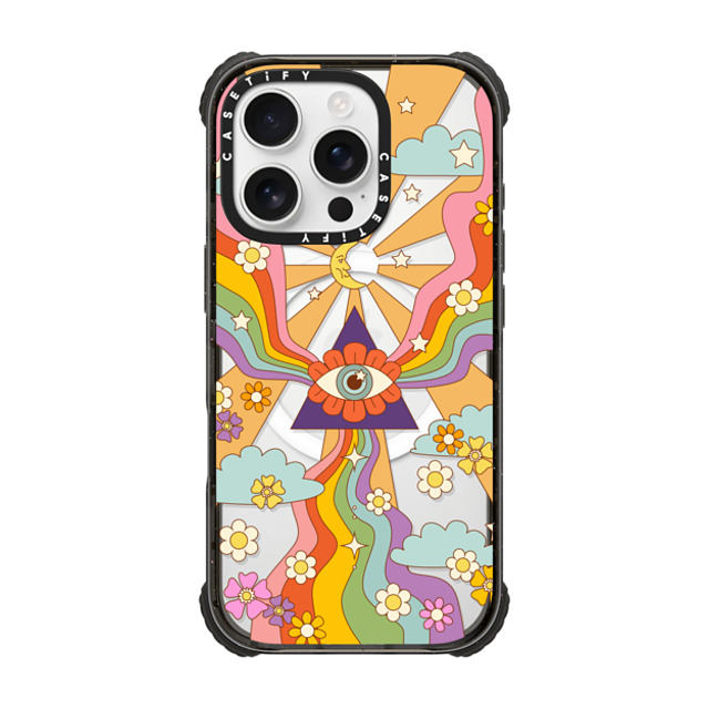 Marta Olga Klara x CASETiFY iPhone 16 Pro Case Geometric,Abstract Black ウルトラ インパクトケース MagSafe 対応 retro hippie boho rainbow Mother's Day Marta Olga Klara x CASETiFY iPhone 16 Pro Case Geometric,Abstract Black ウルトラ インパクトケース MagSafe 対応 retro hippie boho rainbow Mother's Day