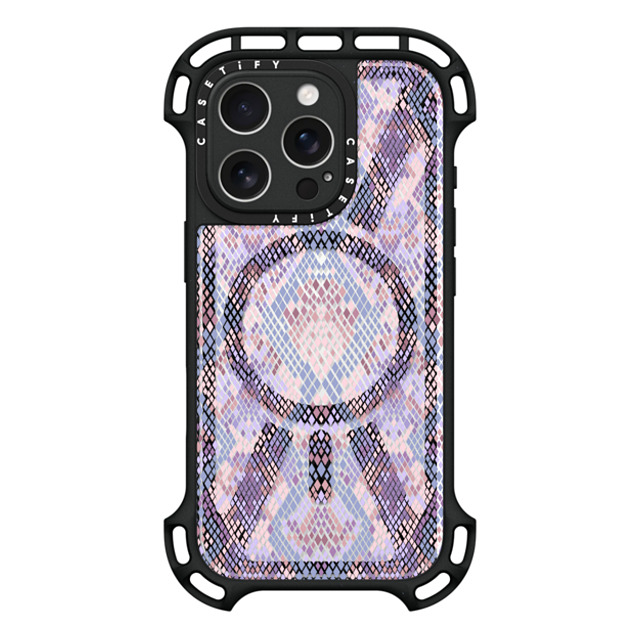 Marta Olga Klara x CASETiFY iPhone 16 Pro Case Black ウルトラ バウンスケース MagSafe対応 Pink Snake skin Marta Olga Klara x CASETiFY iPhone 16 Pro Case Black ウルトラ バウンスケース MagSafe対応 Pink Snake skin