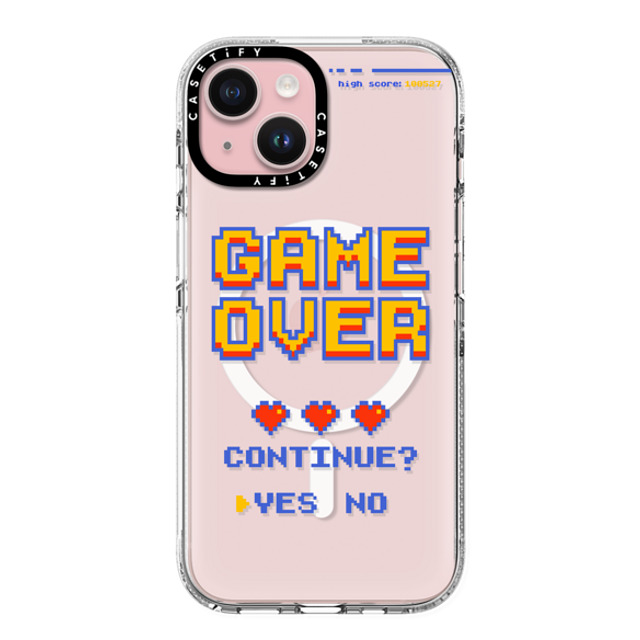 Marta Olga Klara x CASETiFY iPhone 15 ケース Quote,Typography クリア クリア ケース MagSafe対応 PIXEL GAME OVER Father's Day Marta Olga Klara x CASETiFY iPhone 15 ケース Quote,Typography クリア クリア ケース MagSafe対応 PIXEL GAME OVER Father's Day