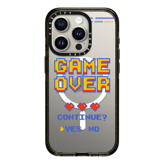 Marta Olga Klara x CASETiFY iPhone 15 Pro ケース Quote,Typography ブラック インパクトケース MagSafe対応 PIXEL GAME OVER Mother's Day Marta Olga Klara x CASETiFY iPhone 15 Pro ケース Quote,Typography ブラック インパクトケース MagSafe対応 PIXEL GAME OVER Mother's Day