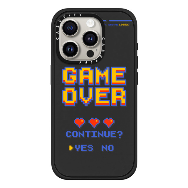Marta Olga Klara x CASETiFY iPhone 15 Pro ケース Quote,Typography マットブラック インパクトケース MagSafe対応 PIXEL GAME OVER Mother's Day Marta Olga Klara x CASETiFY iPhone 15 Pro ケース Quote,Typography マットブラック インパクトケース MagSafe対応 PIXEL GAME OVER Mother's Day
