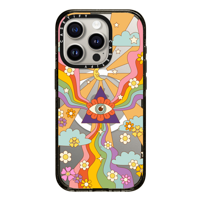 Marta Olga Klara x CASETiFY iPhone 15 Pro Case Geometric,Abstract Black Impact Case MagSafe Compatible retro hippie boho rainbow Mother's Day Marta Olga Klara x CASETiFY iPhone 15 Pro Case Geometric,Abstract Black Impact Case MagSafe Compatible retro hippie boho rainbow Mother's Day