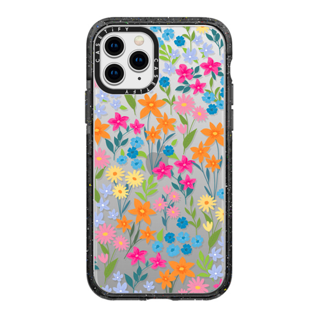 Marta Olga Klara x CASETiFY iPhone 11 Pro ケース ブラック インパクトケース bright spring flowers - daisy floral pattern