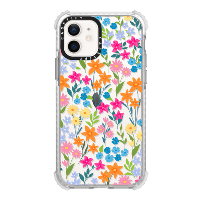 Marta Olga Klara x CASETiFY iPhone 12 ケース Glossy Frost ウルトラインパクトケース bright spring flowers - daisy floral pattern