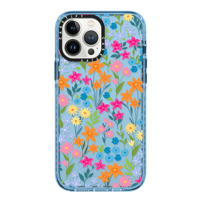 Marta Olga Klara x CASETiFY iPhone 13 Pro Max ケース Sierra Blue インパクトケース bright spring flowers - daisy floral pattern