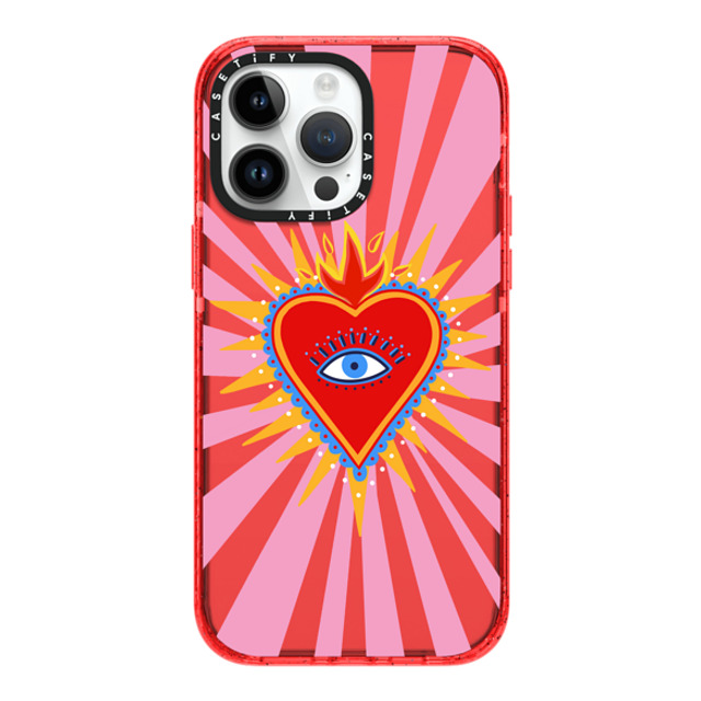 Marta Olga Klara x CASETiFY iPhone 14 Pro Max Case Love,Geometric レッド インパクトケース pink flaming heart Mother's Day Marta Olga Klara x CASETiFY iPhone 14 Pro Max Case Love,Geometric レッド インパクトケース pink flaming heart Mother's Day