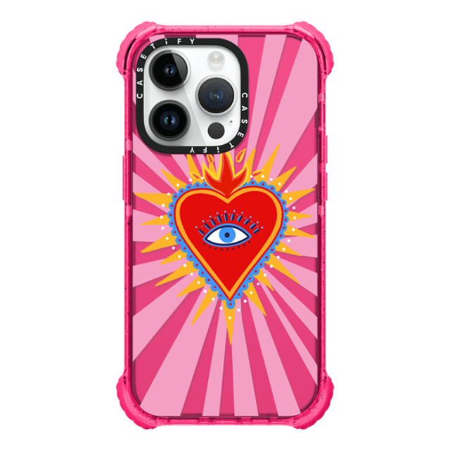 Marta Olga Klara x CASETiFY iPhone 14 Pro ケース Love,Geometric Bubble Gum ウルトラインパクトケース pink flaming heart Father's Day Marta Olga Klara x CASETiFY iPhone 14 Pro ケース Love,Geometric Bubble Gum ウルトラインパクトケース pink flaming heart Father's Day