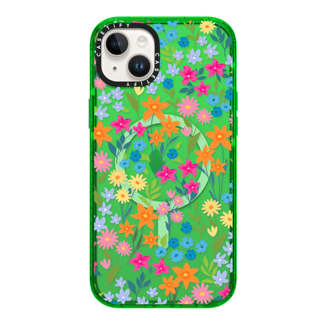 Marta Olga Klara x CASETiFY iPhone 14 Plus ケース Floral,Geometric グリーン インパクトケース MagSafe対応 bright spring flowers - daisy floral pattern Mother's Day Marta Olga Klara x CASETiFY iPhone 14 Plus ケース Floral,Geometric グリーン インパクトケース MagSafe対応 bright spring flowers - daisy floral pattern Mother's Day
