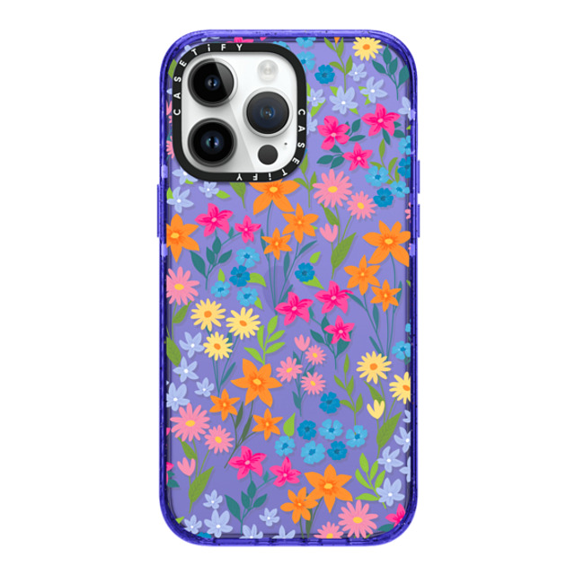 Marta Olga Klara x CASETiFY iPhone 14 Pro Max Case Peri Purple Impact Case bright spring flowers - daisy floral pattern Marta Olga Klara x CASETiFY iPhone 14 Pro Max Case Peri Purple Impact Case bright spring flowers - daisy floral pattern