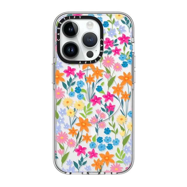 Marta Olga Klara x CASETiFY iPhone 14 Pro Case Clear Clear Case MagSafe Compatible bright spring flowers - daisy floral pattern Marta Olga Klara x CASETiFY iPhone 14 Pro Case Clear Clear Case MagSafe Compatible bright spring flowers - daisy floral pattern