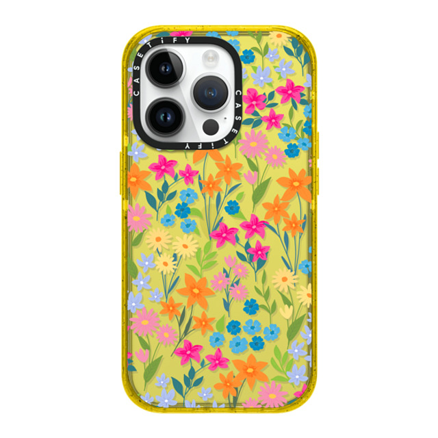 Marta Olga Klara x CASETiFY iPhone 14 Pro Case Floral,Geometric イエロー インパクトケース bright spring flowers - daisy floral pattern Back to School Marta Olga Klara x CASETiFY iPhone 14 Pro Case Floral,Geometric イエロー インパクトケース bright spring flowers - daisy floral pattern Back to School