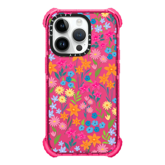 Marta Olga Klara x CASETiFY iPhone 14 Pro ケース Bubble Gum ウルトラインパクトケース bright spring flowers - daisy floral pattern