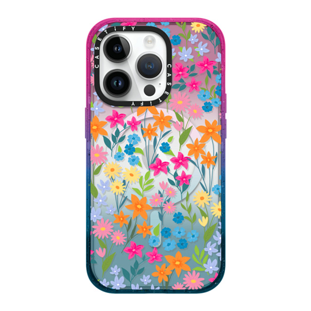 Marta Olga Klara x CASETiFY iPhone 14 Pro ケース Cotton Candy インパクトケース MagSafe対応 bright spring flowers - daisy floral pattern