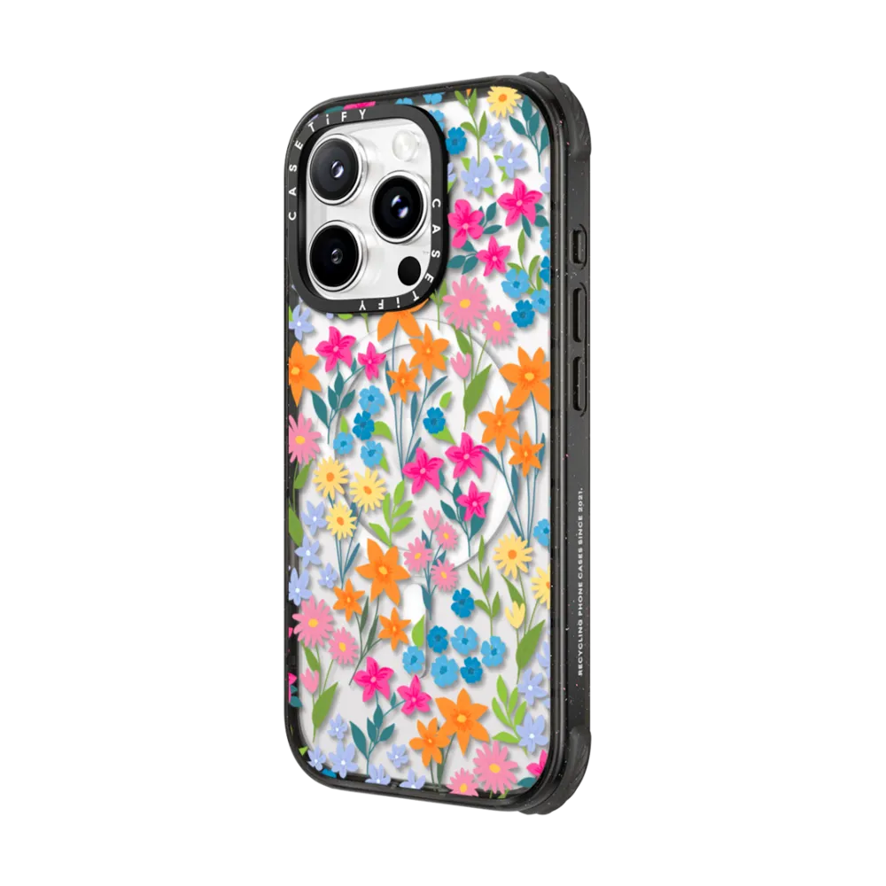 Ultra Impact iPhone 16 Pro Max Case MagSafe Compatible - bright spring flowers - daisy floral pattern