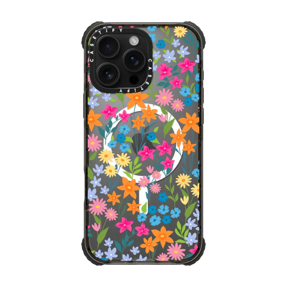Ultra Impact iPhone 16 Pro Max Case MagSafe Compatible - bright spring flowers - daisy floral pattern