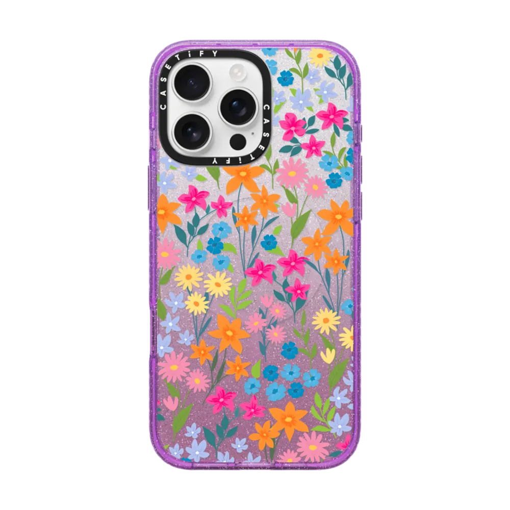 Impact iPhone 16 Pro Max Case MagSafe Compatible - bright spring flowers - daisy floral pattern