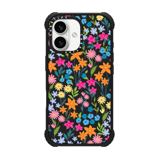 Marta Olga Klara x CASETiFY iPhone 16 Case Matte Black ウルトラ インパクトケース MagSafe 対応 bright spring flowers - daisy floral pattern Marta Olga Klara x CASETiFY iPhone 16 Case Matte Black ウルトラ インパクトケース MagSafe 対応 bright spring flowers - daisy floral pattern