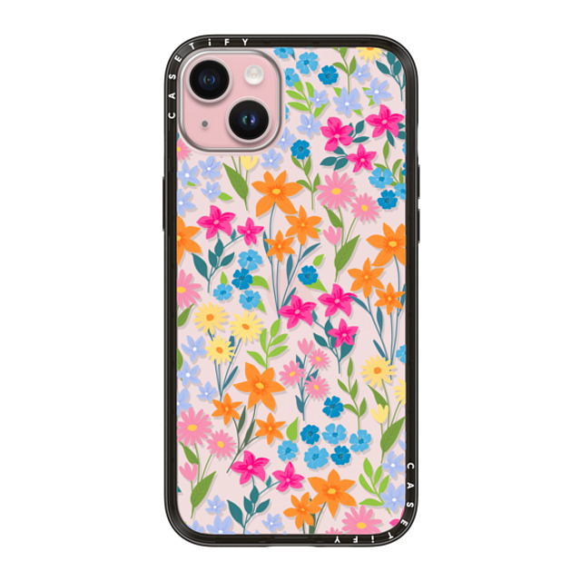 Marta Olga Klara x CASETiFY iPhone 15 Plus Case Floral,Geometric Black インパクトライトケース bright spring flowers - daisy floral pattern Mother's Day Marta Olga Klara x CASETiFY iPhone 15 Plus Case Floral,Geometric Black インパクトライトケース bright spring flowers - daisy floral pattern Mother's Day