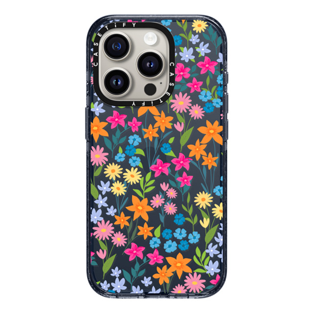 Marta Olga Klara x CASETiFY iPhone 15 Pro Case Classic Blue Impact Case bright spring flowers - daisy floral pattern Marta Olga Klara x CASETiFY iPhone 15 Pro Case Classic Blue Impact Case bright spring flowers - daisy floral pattern