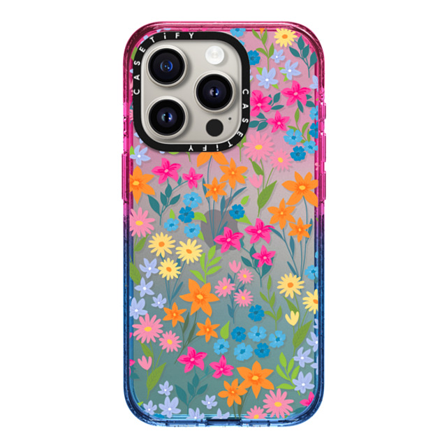 Marta Olga Klara x CASETiFY iPhone 15 Pro ケース Cotton Candy インパクトケース bright spring flowers - daisy floral pattern