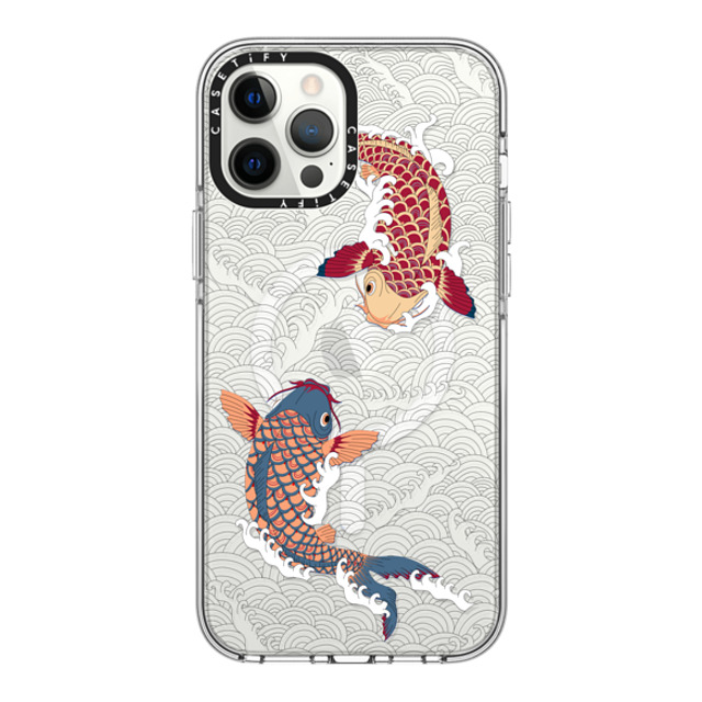 Marta Olga Klara x CASETiFY iPhone 12 Pro Max Case Clear Clear Case MagSafe Compatible koi fish Japanese tattoo style transparent pattern Marta Olga Klara x CASETiFY iPhone 12 Pro Max Case Clear Clear Case MagSafe Compatible koi fish Japanese tattoo style transparent pattern