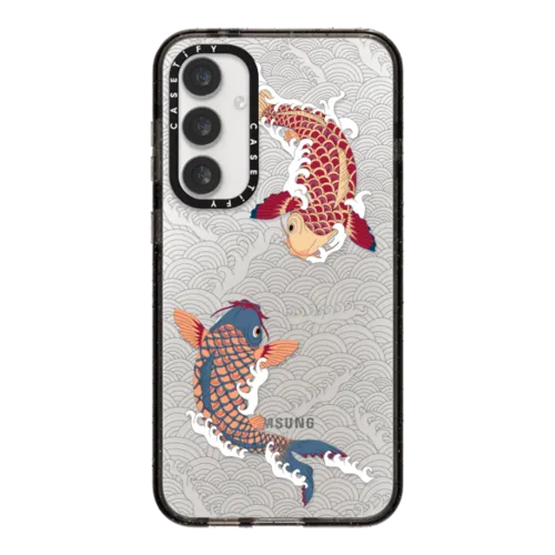 Galaxy S23 FE - koi fish Japanese tattoo style transparent pattern