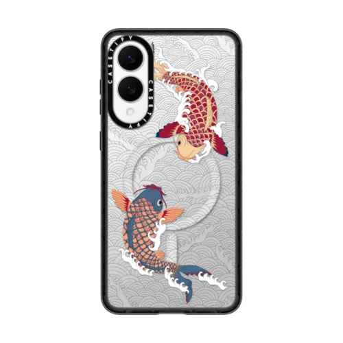 Galaxy S25 Edge - koi fish Japanese tattoo style transparent pattern