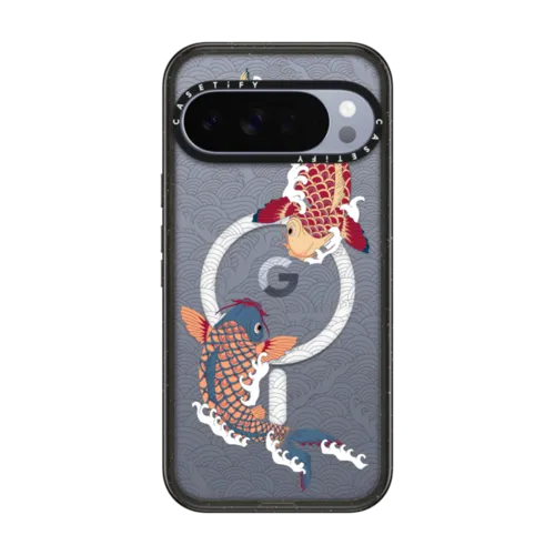 Google Pixel 10 Pro XL - koi fish Japanese tattoo style transparent pattern