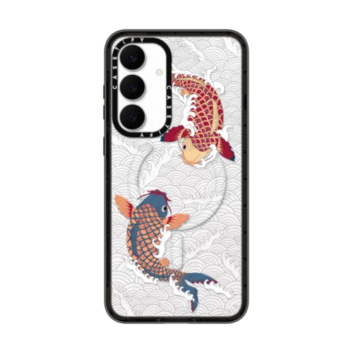 Galaxy S25 FE - koi fish Japanese tattoo style transparent pattern