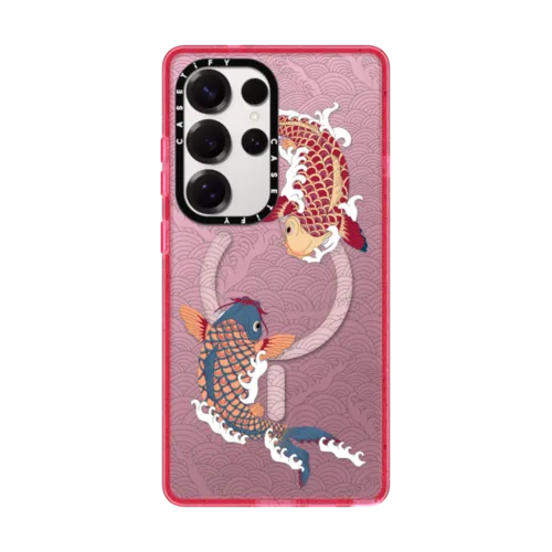 Galaxy S25 Ultra - koi fish Japanese tattoo style transparent pattern