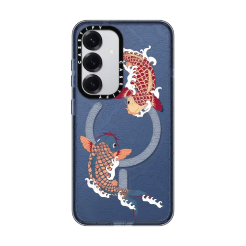 Galaxy S25 - koi fish Japanese tattoo style transparent pattern
