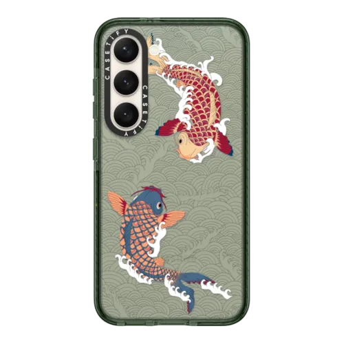 Galaxy S23 - koi fish Japanese tattoo style transparent pattern