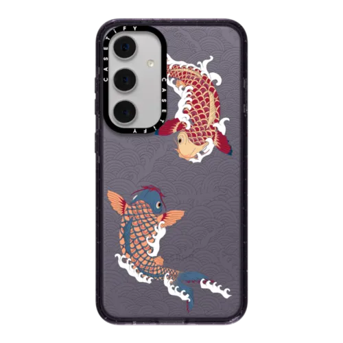 Galaxy S24+ - koi fish Japanese tattoo style transparent pattern
