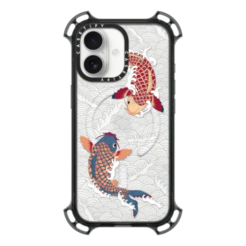 iPhone 17 - koi fish Japanese tattoo style transparent pattern