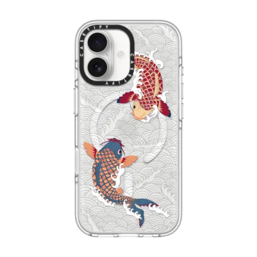 iPhone 17 - koi fish Japanese tattoo style transparent pattern