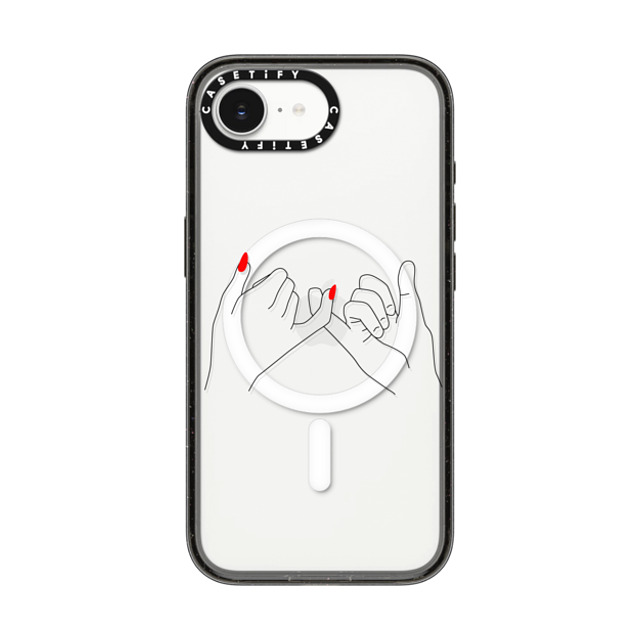 Marta Olga Klara x CASETiFY iPhone 16e Case Black Impact Case MagSafe Compatible pinky promise HIS / minimal tattoo style line art Back to School Marta Olga Klara x CASETiFY iPhone 16e Case Black Impact Case MagSafe Compatible pinky promise HIS / minimal tattoo style line art Back to School